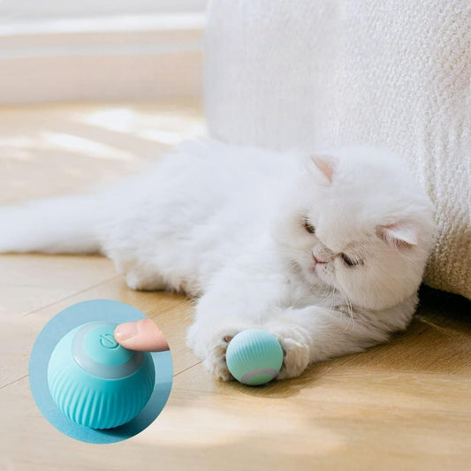 Smart LED 360° Rotating Cat Toy Ball – Interactive Fun for Cats