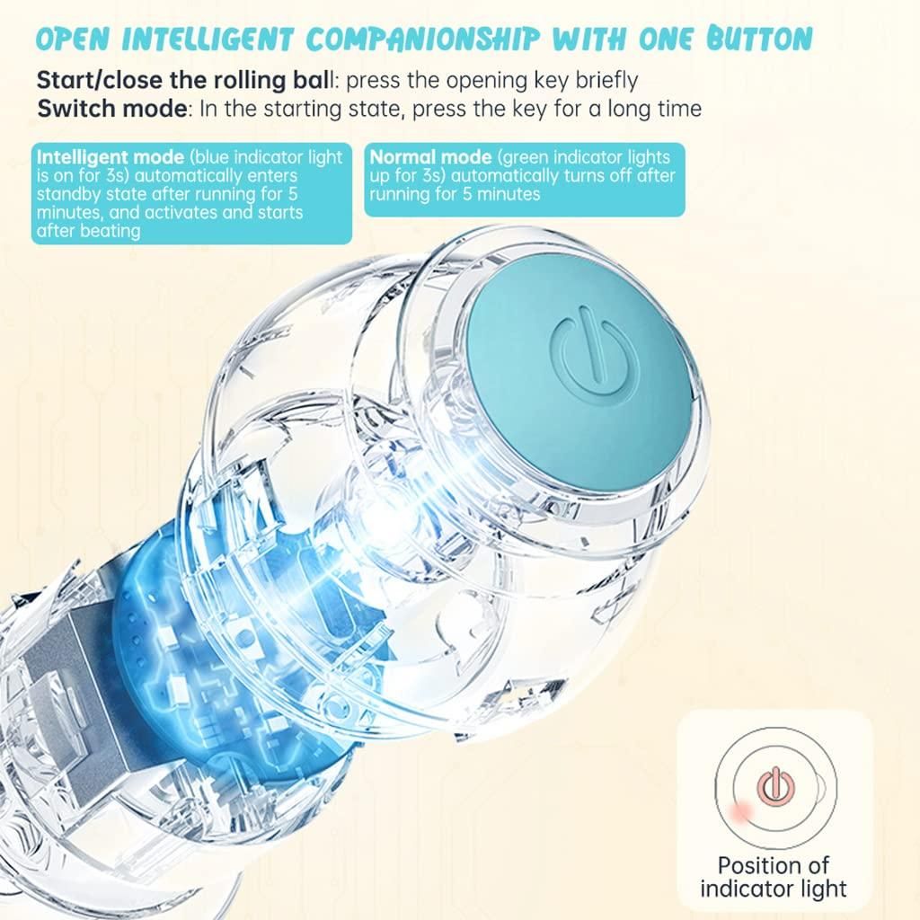 Smart LED 360° Rotating Cat Toy Ball – Interactive Fun for Cats