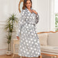 Offset Star Collar Robe For Women In Grey---Logistics Usps