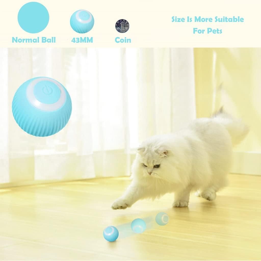 Smart LED 360° Rotating Cat Toy Ball – Interactive Fun for Cats