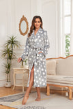 Offset Star Collar Robe For Women In Grey---Logistics Usps